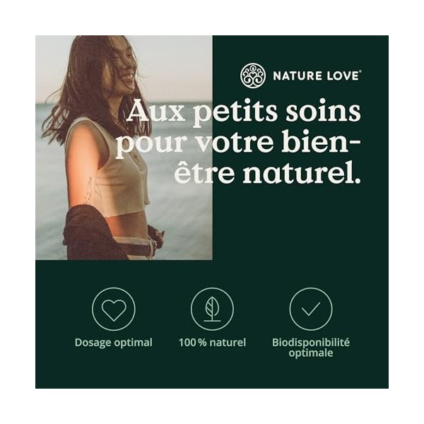 NATURE LOVE® Superaliment Vert - 300g - 15 superaliments, 2 champignons médicinaux, dont herbe d’orge, spiruline, moringa - S