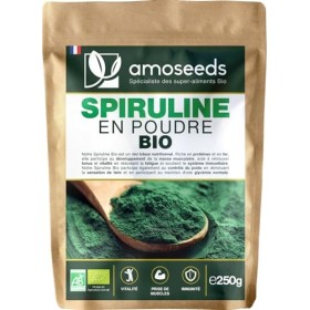Spiruline en poudre BIO 250G | Naturelle et Pure | Riche en protéines, fer | Énergie, Sport, Immunité | Sans OGM, sans Conser