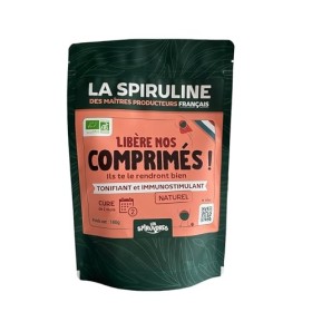 Les Spiruvores - Spiruline Bio - Spiruline Bio en Comprimés 180g - 60 jours de cure - Fabriqué en France