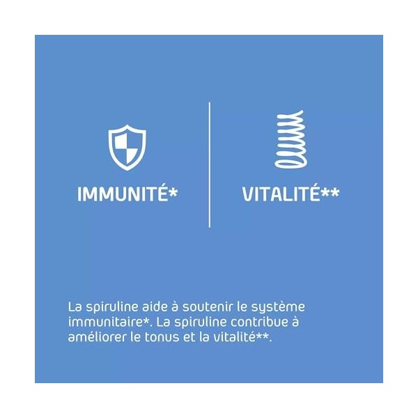 Algotonic - Spiruline BIO 100% PURE - 500 comprimés - Complément Alimentaire - Phycocyanine - Riche en protéines, vitamines e