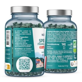 NUTRI & CO Spiruline BIO 100% Française - Cultivée en Provence - 20% de Phycocyanine - Riche en Protéines Vitamine B12 & Anti