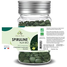 Herbes du Monde - Spiruline BIO Ultra Nutritive 150 Comprimés: SuperAliment Certifié AB, Riche en Protéines, Phyto-actifs, Ag