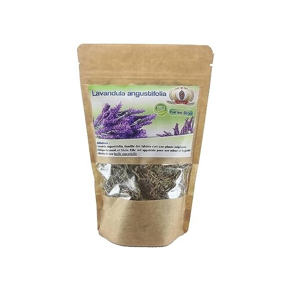 Tisane Lavande - Lavandula Angustifolia - Récoltée au Sud de lAlgérie - Sèche Sac 50 Gr