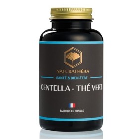 Naturathéra - CENTELLA THÉ VERT - Complément Alimentaire Cholestérol, Circulation & Hypertension Artérielle - 90 Gélules - Ex