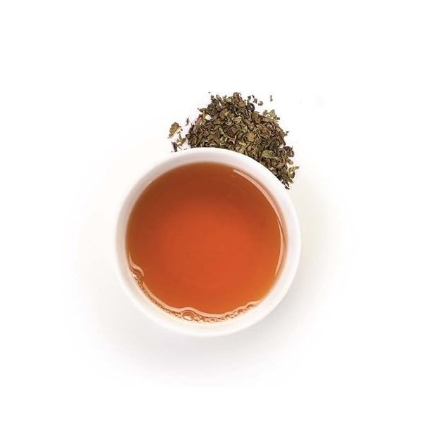 terre dOc - Recharge Thé Vert Bio Gunpowder - Aux Feuilles de Menthe - Feuille en Vrac - 80g