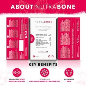 NutraBone - Thé pour la santé des os - 40 Sachets de thé enveloppés - par NutraTea - Tisane – 2 paquets 