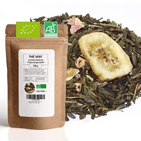 Thé Vert Bio ★ Calypso Mangue Vanille ★ Power ★Thé Vert en Vrac ★ Sachet 100 grammes avec Zip ★ 40 Tasses ★ 100% Agriculture 