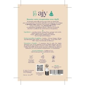 AJYFIT Energie, récupération sportive & concentration | Tribulus, vitamine B6 et ginseng rouge | 100% naturel, 45 gélules