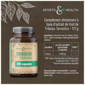 Tribulus Terrestris - 200 Gélules - 90% Saponines - Vegan - Sans Additifs