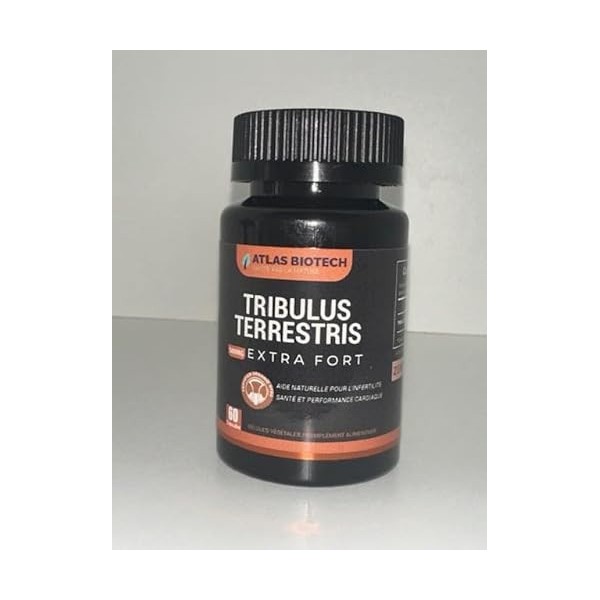 Tribulus terrestris - 60 Capsules végétaliennes de 500 mg - Extra Fort - Source dEnergie pour Performances Sportives, Endura