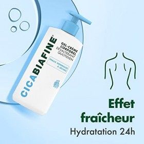 Cicabiafine Gel-Crème Corporel Désaltérant Quotidien, Pour Peaux Normales à Sèches, Flacon pompe de 400ml