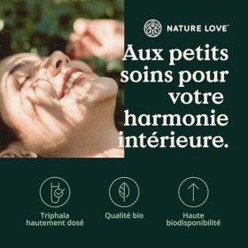 NATURE LOVE® Triphala Bio - hautement dosé avec 500mg par gélule - 180 gélules - matière première de haute qualité d’Inde - c
