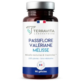 Passiflore Valériane | Formule Sommeil 100% Plantes sans Mélatonine | Avec Mélisse contre lAnxiété pour un Endormissement Ra
