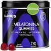 Melatonine Gummies - 120 Gummies Sommeil avec Tryptophane, Valériane et Vitamine B6 - Bien dormir, sommeil mélatonine, insomn
