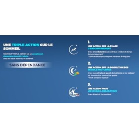 NOVANUIT Triple action - Mélatonine + Extraits de plantes - Grand FORMAT 6 MOIS de TRAITEMENT - lot de 3 Boites de 60 Comprim