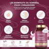 Sommeil, 1.9mg de Mélatonine pour mieux Dormir | FORMAT 4 MOIS - Calme lesprit & le Corps, Valériane, Mélisse, Safran, Vitam
