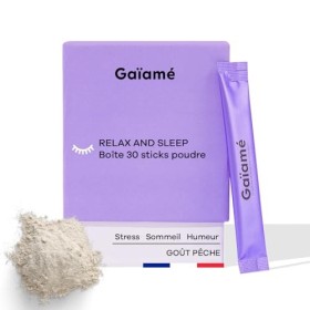 Gaïamé, Pack 30 sticks relax and sleep,anti stress, sommeil, anxiété, humeur, safran, prébiotique, vitamine digestion