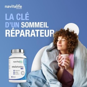 Melatonine 1,9 mg + Magnesium + melisse et passiflore. Melatonine Fort à Action Rapide. Complément Alimentaire Sommeil. Dors 