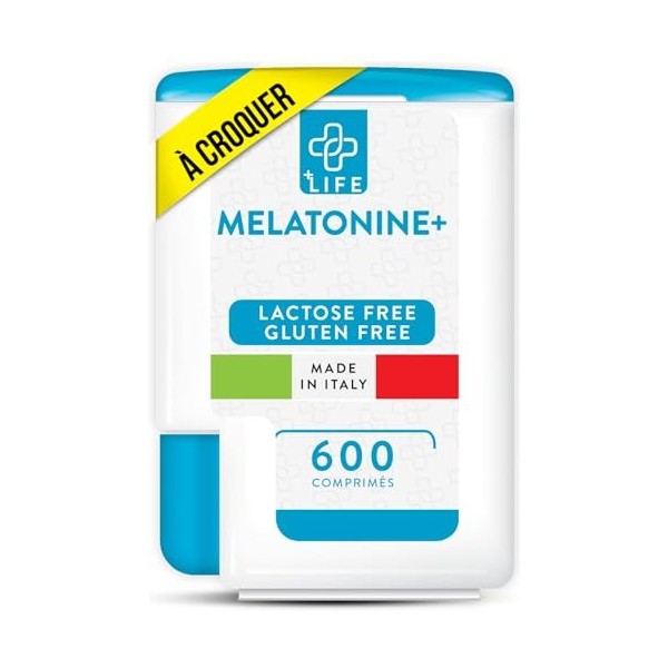 Melatonine 1,9 mg 600 Comprimés Bien Dormir Sommeil Adulte PiuLife® 2 Par Dose Endormissement Adulte, Dormir Rapidement, Zzz 