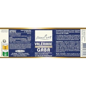 Valériane GABA Essence Pure. Relaxant naturel pour mieux dormir. Valériane désodorisée + Mélisse + GABA + Vitamine B6. Aide à