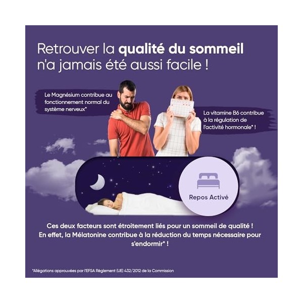 Mélatonine 400 Comprimés Vegan Pour +1 An - Endormissement Rapide EFSA Sommeil, Hautement Dosée - Avec Passiflore, Camomill