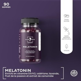 Gummies Sommeil avec Mélatonine | Végétaliennes Sans Sucre avec Valériane, Camomille, Lavande et Passiflore | Melatonine Gumm