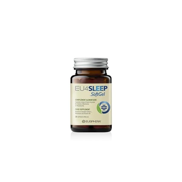EUSPHERA - EU4SLEEP Soft Gel - Complément Alimentaire Naturel pour Améliorer le Sommeil avec GABA, Valériane et Vitamine B6 2