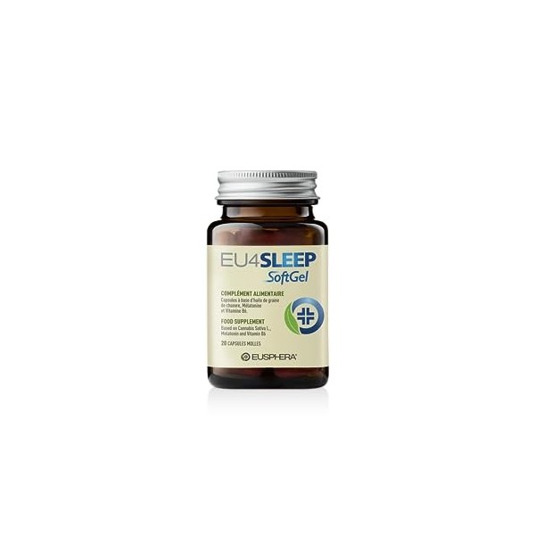 EUSPHERA - EU4SLEEP Soft Gel - Complément Alimentaire Naturel pour Améliorer le Sommeil avec GABA, Valériane et Vitamine B6 2