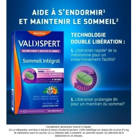 VALDISPERT - Sommeil Intégral - Endormissement & Maintien Du Sommeil - Complément Alimentaire À La Mélatonine et Plantes - Do