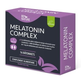 Melatonine + Ashwagandha Passiflore Camomille - Sommeil Profond - Anti-Insomnie - Régulation Cycles Naturels - 16 Sticks - Ve