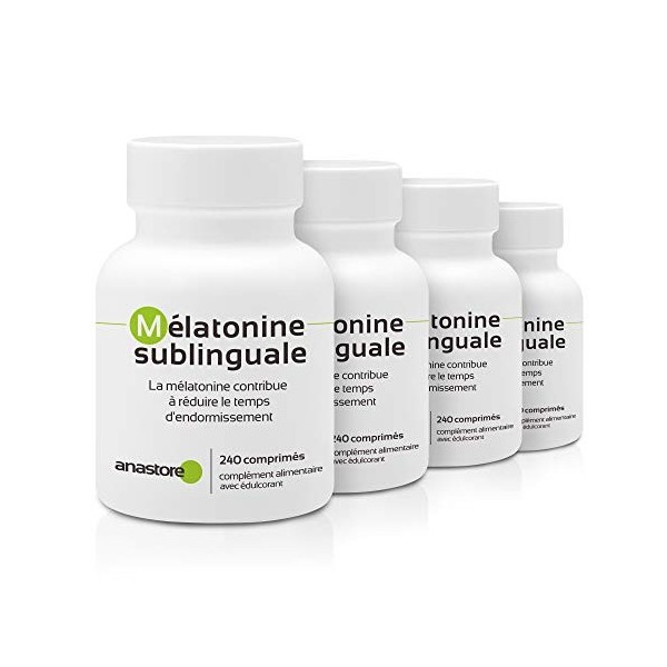 Mélatonine Sublinguale Arôme cerise * 1,8 mg pour 2 comprimés - 480 doses journalière * Pureté garantie supérieure à 99% 