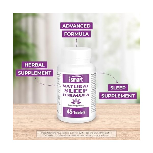 Complexe Sommeil 100% naturel - Sommeil Réparateur et de Qualité - Pavot de Californie, Rhodiole et Valériane - Apaisant Natu