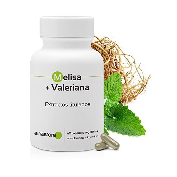 Mélisse + Valériane * 400 mg / 60 gélules * Contre les troubles du sommeil et du stress* Fabriqué en FRANCE