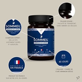 Yves Ponroy Complément alimentaire Sommeil adulte - Nuit Sereines - Endormissement rapide nuit réparatrice sérénité - Mélaton
