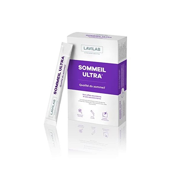 Complément Sommeil Ultra: Sommeil Profond & Réparateur, Moins de Réveils Nocturnes, de Fatigue : Théanine, Glycine, Mélatonin