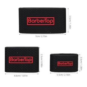 Ipetboom Lot de 6 tapis en silicone pour tondeuse à cheveux, poignée pour ciseaux de coiffure, bande de coupe électrique, cis