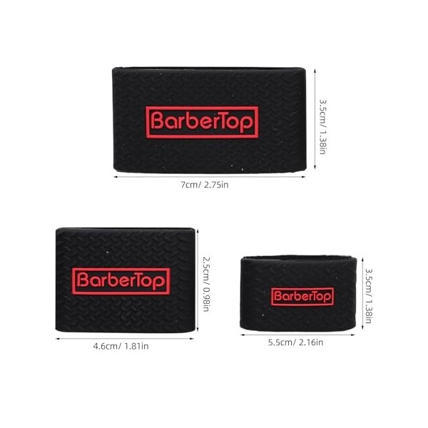 Ipetboom Lot de 6 tapis en silicone pour tondeuse à cheveux, poignée pour ciseaux de coiffure, bande de coupe électrique, cis