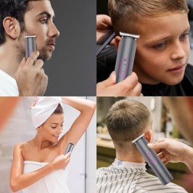 Tondeuse à cheveux électrique sans fil avec écran LCD et lames tranchantes, tondeuse rechargeable pour homme et femme, kit de