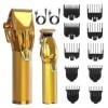 Tondeuse à cheveux professionnelle pour homme, ensemble de tondeuse de barbier professionnelle sans fil pour homme, kit de to