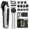 Ensemble de tondeuse et de toilettage pour homme – Ensemble tondeuse et tondeuse professionnelle pour homme, tondeuse sans fi