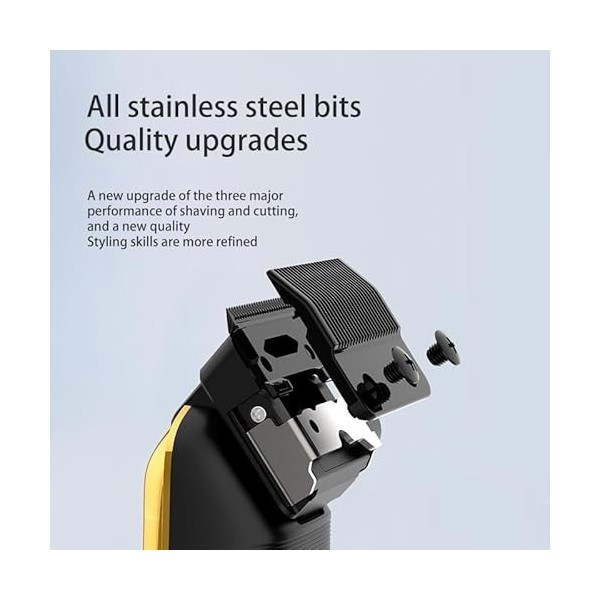 Ensemble de tondeuse et de toilettage pour homme – Ensemble tondeuse et tondeuse professionnelle pour homme, tondeuse sans fi