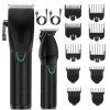 Tondeuse à cheveux professionnelle pour homme, ensemble de tondeuse de barbier professionnelle sans fil pour homme, kit de to