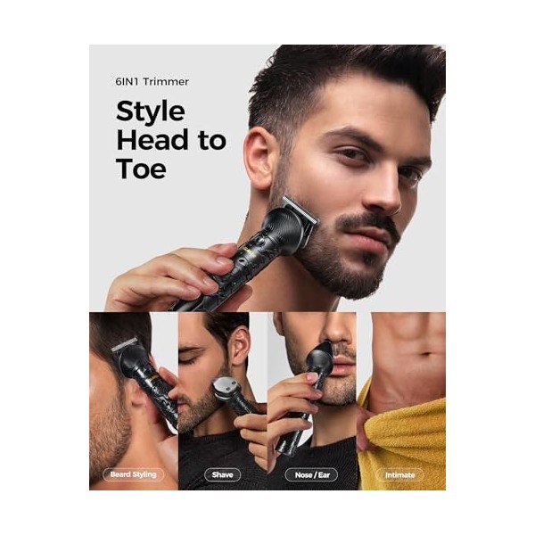 GLAKER Tondeuse Barbe Homme, Tondeuse Cheveux Professionnel, Rasoir Electriques Sans Fil Tondeuse de Finition/Précision for M