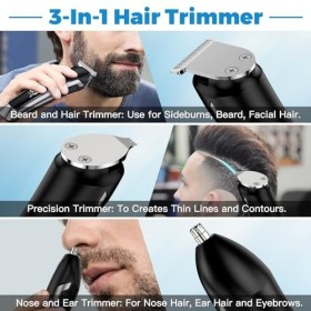 Vexloria Tondeuse Barbe Homme, Tondeuse Cheveux Hommes Professionnel T - Blade Rasoir Electriques Tondeuse Cheveux Barbe Nez 