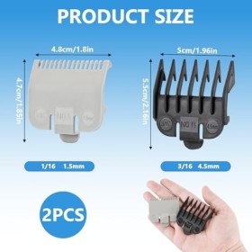 Wahl Lot de 2 protections pour tondeuse professionnelle Wahl Longueur de coupe 3,8 cm et 1,27 cm 1,5 et 4,5 mm 