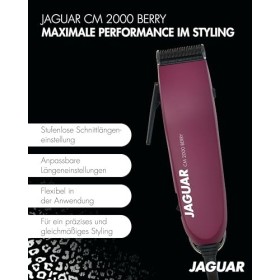 JAGUAR Tondeuse à cheveux CM 2000 Berry | Clipper professionnel pour fonctionnement sur secteur | Système de montage rapide |