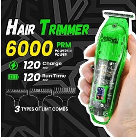 DSP® Tondeuse à cheveux, tondeuse à barbe pour homme, kit de barbier professionnel pour couper les cheveux et la barbe, tonde