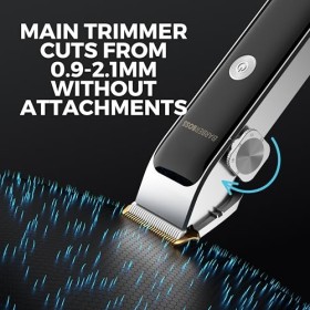 BarberBoss Tondeuse à cheveux pour homme, kit de toilettage de précision avec lame en céramique, tondeuse à cheveux professio