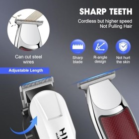 HIENA PRO Ensemble de tondeuse à cheveux pour homme professionnel, coupe cheveux rechargeable, T-Blade Tondeuse Machines à ch