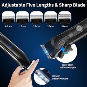 Roziapro Hair Clippers for Men Precise Close Cutting Beard Trimmer Rechargeable Barber Clippers Electric Nose Hair Trimmer Pr